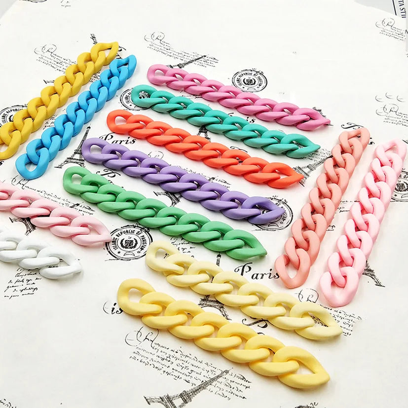 Deepeel AL073 Chain Accessories Custom Detachable Purse Chain Rainbow Acrylic Chain Buckle