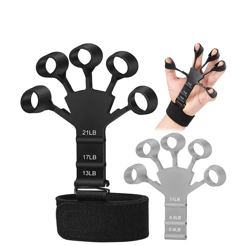 YIWU Silicone Hand Grip Enhancer Finger Exerciser and Finger Stretcher Rock Climbing Grip Strength Trainer to Relieve Arthritis