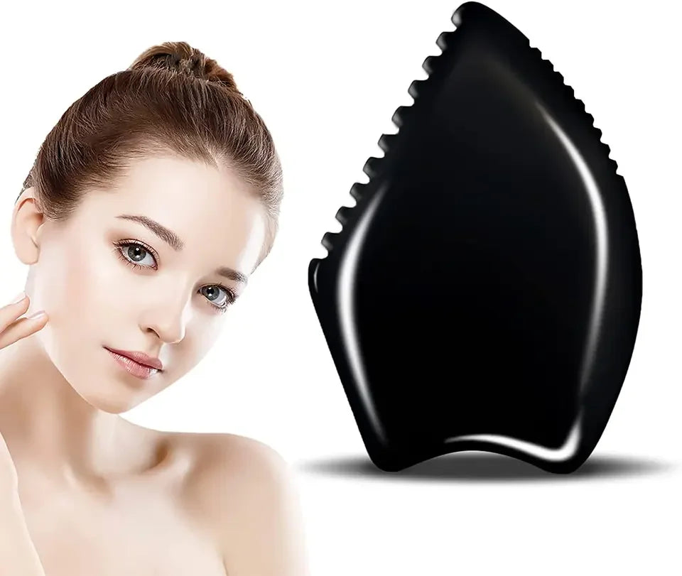 Natural Bian Stone Facial Guasha Scrapping Tools Gua Sha Face Neck Massage Tool Customizable Packaging RIBON MED RBLM7276 Facial