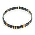 2025 Crystal hot sale gold filled adjustable tila beads bracelets & bangles homme black bead bracelet