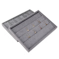 Ready to Ship Earring Display Tray Gray Velvet Earring Necklace Display Box