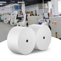 Likexin 70gsm ECO / TOP Thermal Label BPA Free Self Adhesive Jumbo Roll Hot Melt with 58gsm Yellow Glassine
