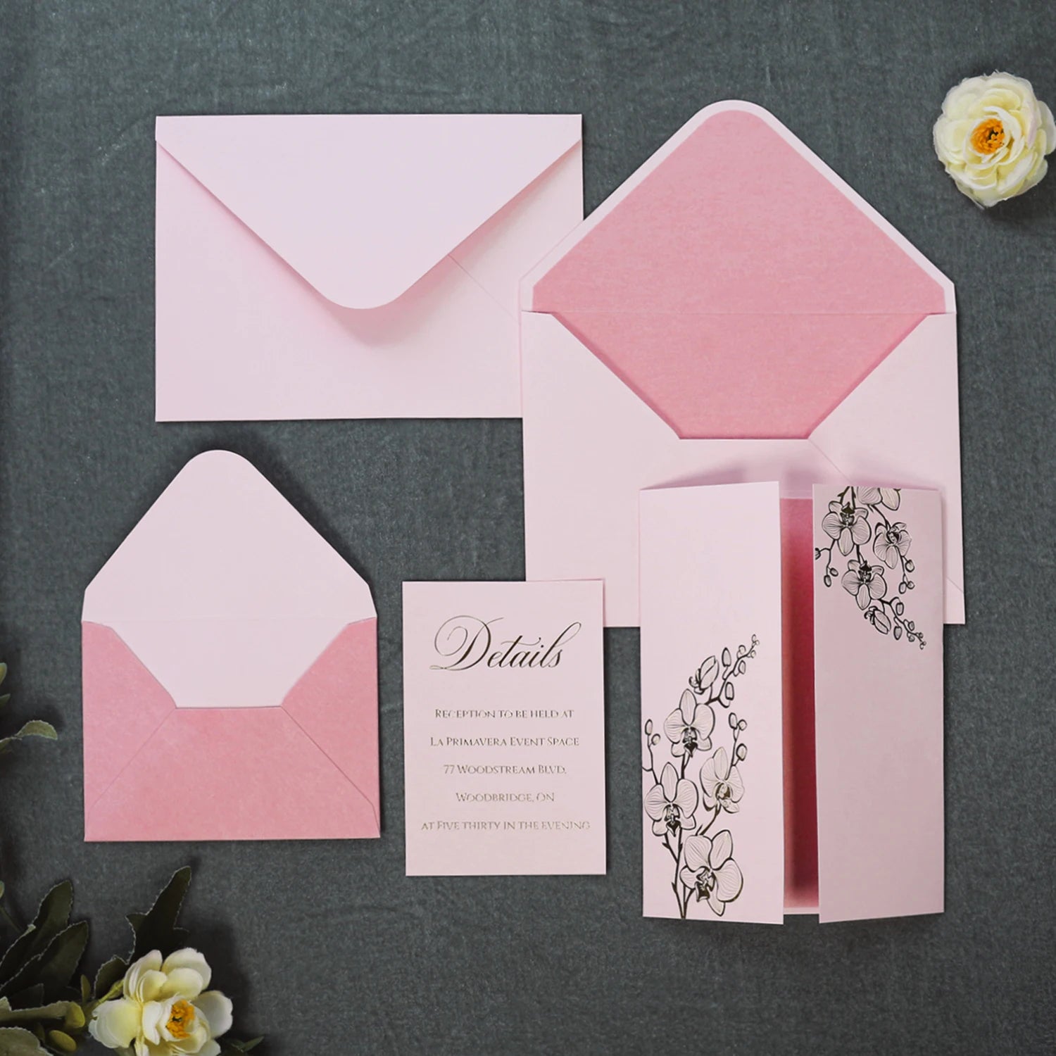 Handmade Elegant Style Paper Invitation Gold Foil Vellum Envelope Luxury Custom Logo Paper Invitation Card