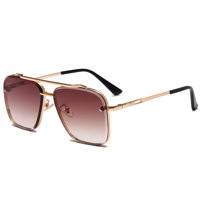 Wholesale Factory Luxury Trendy Sunglasses Metal Oversized Shades Sunglasses Uv400 in Stock