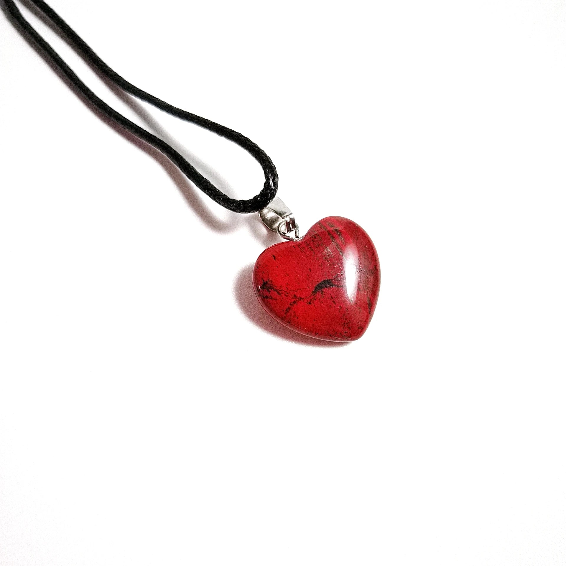Factory Direct Selling Long Beaded Crystal Heart Red jasper Pendant Necklaces Beads Sets Parties Jewelry