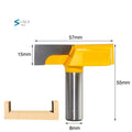 L-N230-1 Cleaning Bottom Router Bits 1/2inch 12mm 8mm Shank 2-1/4 Cutting Diameter Surface Planing Router Bit