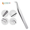ELITER in Stock Beauty Tools Eyelash Tweezers Case Fiber Tips Eyelash Tweezers Eyelash Tweezers