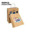 Custom Logo Printed Biodegradable Wax Paper Fruits Bags Eco-Friendly Small Kraft Paper Bag for Fruits