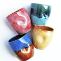 Japanese Style Special Design Vintage Colorful Drinkware Ceramic Tea Cups for Hotel Restaurant