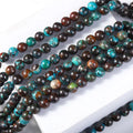Peru Phoenix Chrysocolla Round Loose Bead Stone for DIY Jewelry Making Bracelet Necklace 6/8/10 mm Jewelry  Accessory Supply