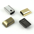 DIY Bag Handbag Leather Hardware Alloy 9mm Zipper Tail Stopper Pull Clip Buckle Zip Stop Plug Head with Screw