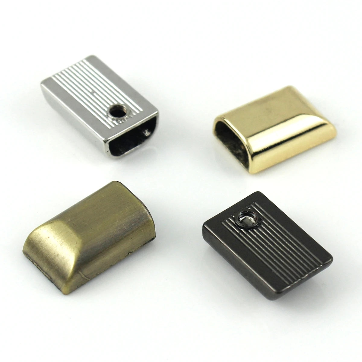 DIY Bag Handbag Leather Hardware Alloy 9mm Zipper Tail Stopper Pull Clip Buckle Zip Stop Plug Head with Screw