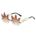 GWTNN OEM Lunettes Design Transparentes Hemp Leaf Funny Rimless Color Sunglasses