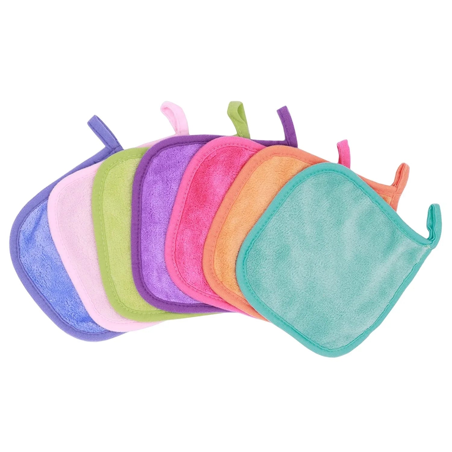 100% Microfiber Square Custom Logo Hand Towel Woven Facial Cloth Makeup Remover Pad for Adults