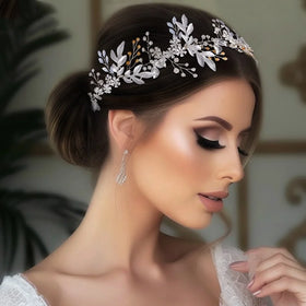 2026 New Design Luxury Cubic Zirconia Wedding Bridal Hair Accessories Hairbands