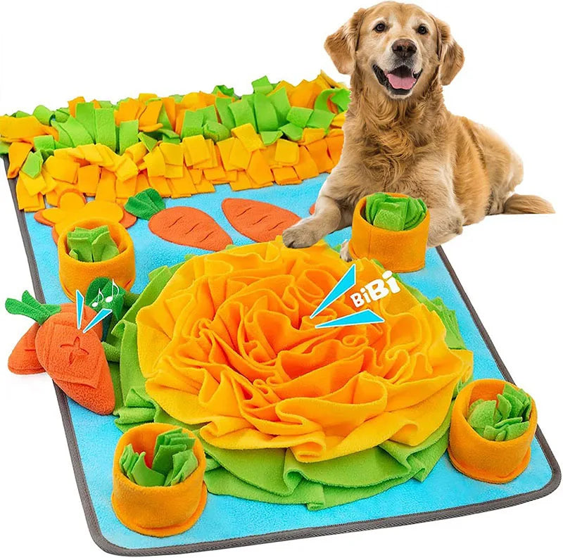 Wholesale Dog Boredom Anxiety Reducer Sniffing Mat Pet Slow Feeding Sunflower Carrot Large Snuffle Food Mat