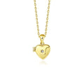 Factory Direct Sale Fast Shipping 925 Sterling Silver Heart-shaped Photo Box Pendant Necklace 18K Gold Plated Women's Necklace