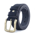 Men's 1.5\" Full Grain Leather Every Day Belt for Jeans Quick Delivery Casual Country Style with Formal Metal Pin for Buckle