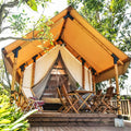 Four Season Living Loft Structure Glamping Safari Tent Wood House Resort