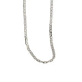 Korean Inspired S925 Sterling Silver Rhodium & Gold Plated Choker Necklace with Flat Gold Chain for Women Party Gift