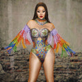 Club Dance Jumpsuit Women Stage Rhinoceros Tights Party Dance Jumpsuits Performance Costume