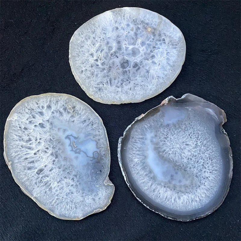Hot Sale Candle Holder Agate coaster Natural White Agate Slices Drinking Cup coaster for Gift