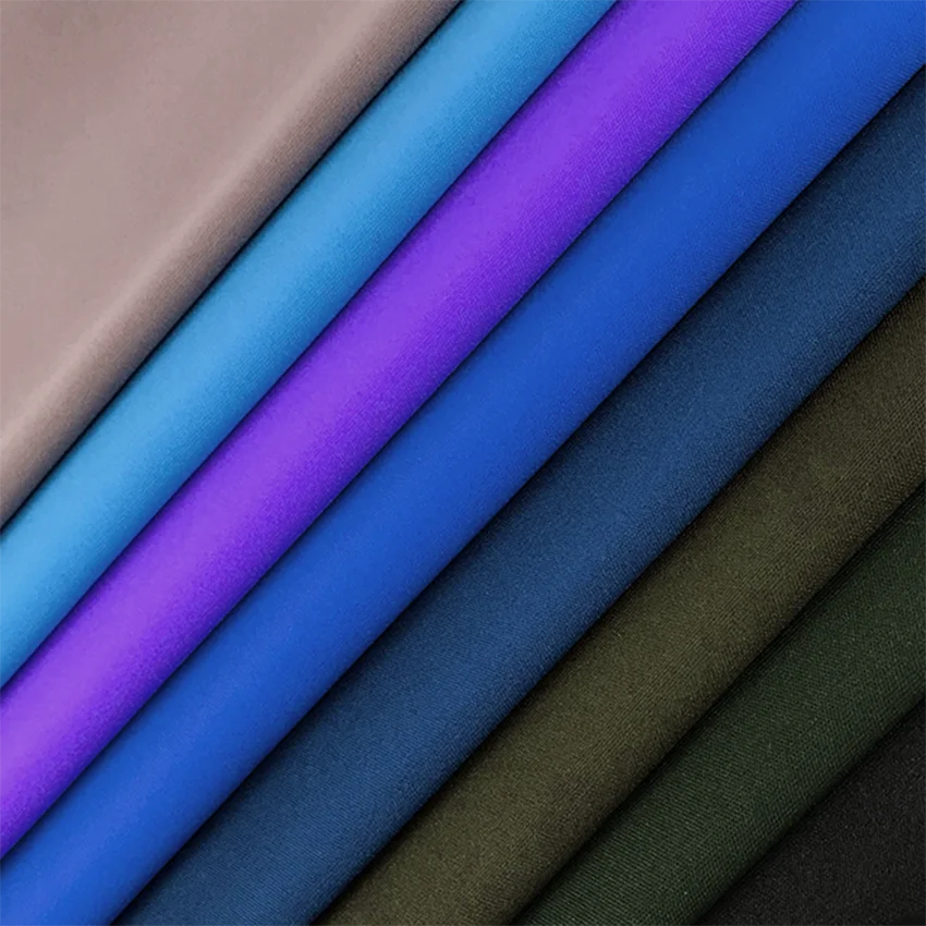 40S 50S 60S NR Roma Fabric Custom Color 600D White 4 Way Knitted Zurich Fabric Polyester Spandex to Indian Market/