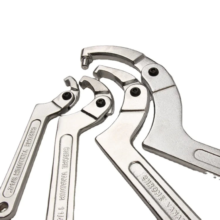 Multi-Function Adjustable Hook Adjustable Spanner Wrench With Round Head
