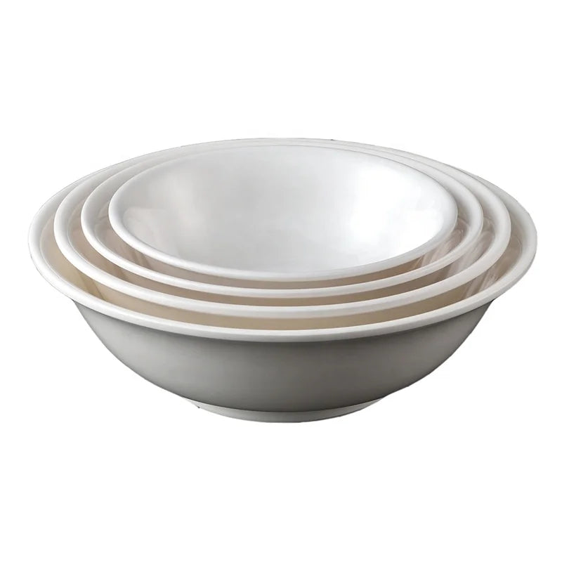 Unbreakable Restaurant Dinnerware Serving Cheap 9 Inch White Melamine Chinese Soup Bowl