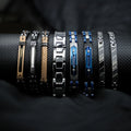Ceramic Size Adjustable Custom Wholesale Diamond Luxury Wrap Bangle Couples Stainless Steel Jewelry Men Women Crystal Bracelets