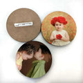 School Office Decoration 6 Inches Blank Sublimation MDF Round Name Pin Badges