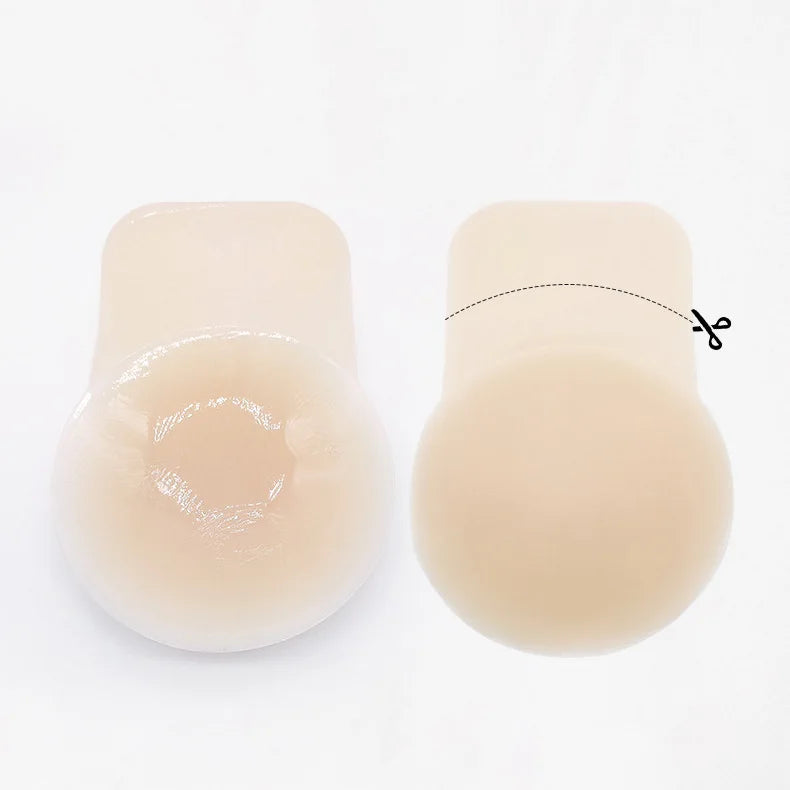 Push up Bra Waterproof Reusable Silicone Nipple Cover Adhesive Breast Pasty