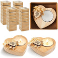Heart-Shaped Wooden Candleholders Simple Rural Table Ornaments for Weddings Thanksgiving Anniversary Party Wood Favors Decor
