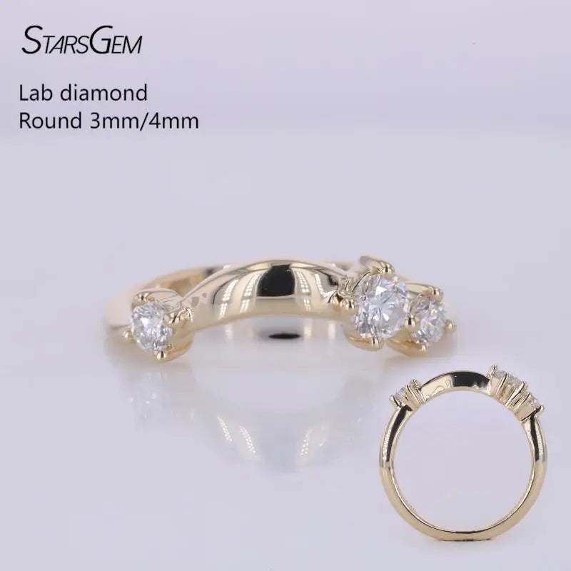 3mm 4mm DEF VVS VS IGI EX Lab Diamond Starsgem Wedding Engagement Ring 14K Gold HPHT CVD Round Loose Diamond Jewelry Band