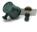 JDK 1pc Black Green Porcelain Shaving Mug Shaving Soap Bowl for Men Grooming Beard Brush Custom Synthetic Hair
