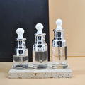 Wholesale 20ml/30ml/50ml Glass Lotion Pump Bottle Lotion Pump Perfume Glass Spray Bottle with Golden Sliver Sprayer