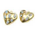 Luxury Jewelry Making Accessory 18k Gold Plated 28x28mm Natural Lalima Heart Shape Pendants for Women Necklace