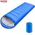 WOQI Comfortable Waterproof Lightweight 3 Season Polyester Envelope Style Sleeping Bag for Backpacking