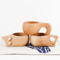 Europe Style Creative Wooden Crafts Cup Wooden Beer Coffee Mug Wooden Mug With Handle