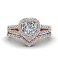 925 Sterling Silver Designer Rose Gold Planed Ring Heart Shaped Ring Swirl Wedding Set Women Rings