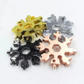 Business Gift Promotional Christmas Snow Flake Snowflake Multi Function Tool Zinc Customized Snowflake Multi Keychain