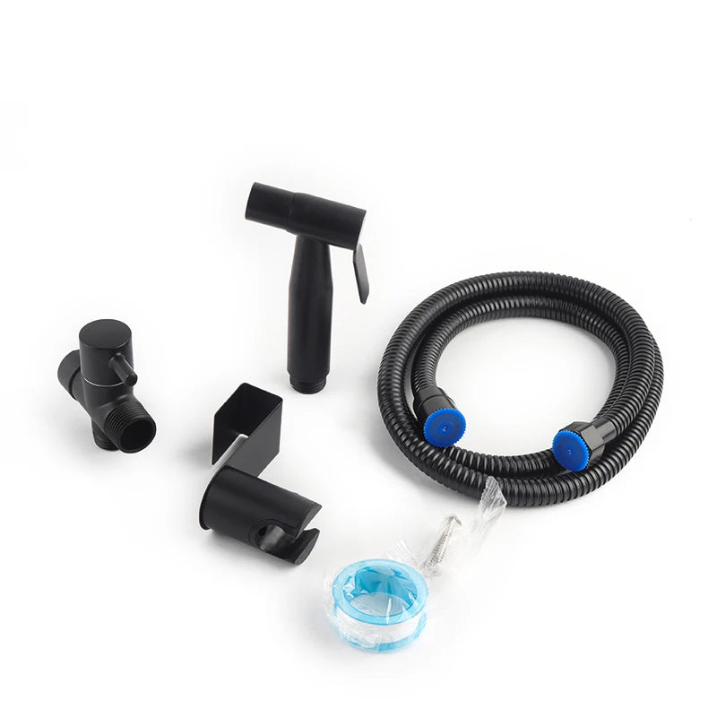 Sliver.Brush Gold Bidet Sprayer for Toilet Handheld Cloth Diaper Sprayer Bathroom Jet Sprayer Kit Spray Attachment with Hose