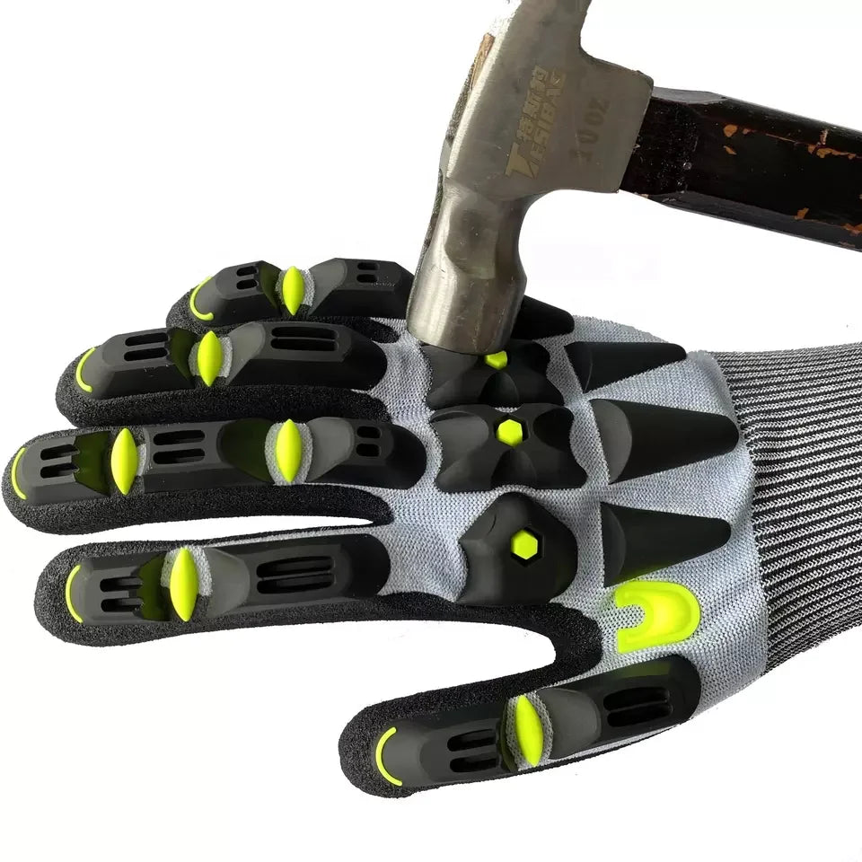 OEM TPR Heavy Duty Industrial High Anti Impact Cut Resistant Touch Screen Gloves