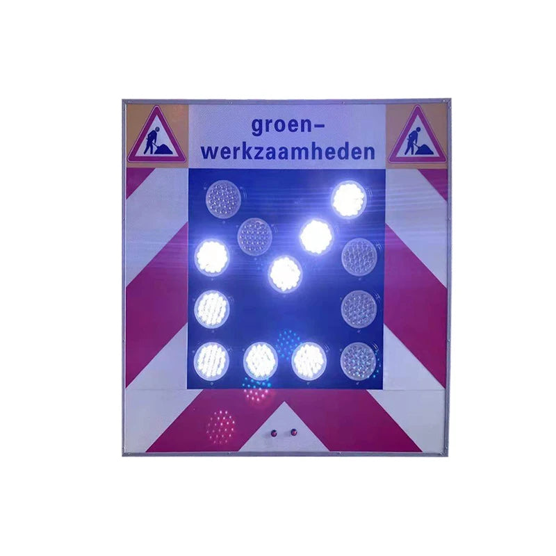 Traffic Safety Warning Sign Board Solar Flashing Arrow Direction Sign LED Traffic Sign With Light