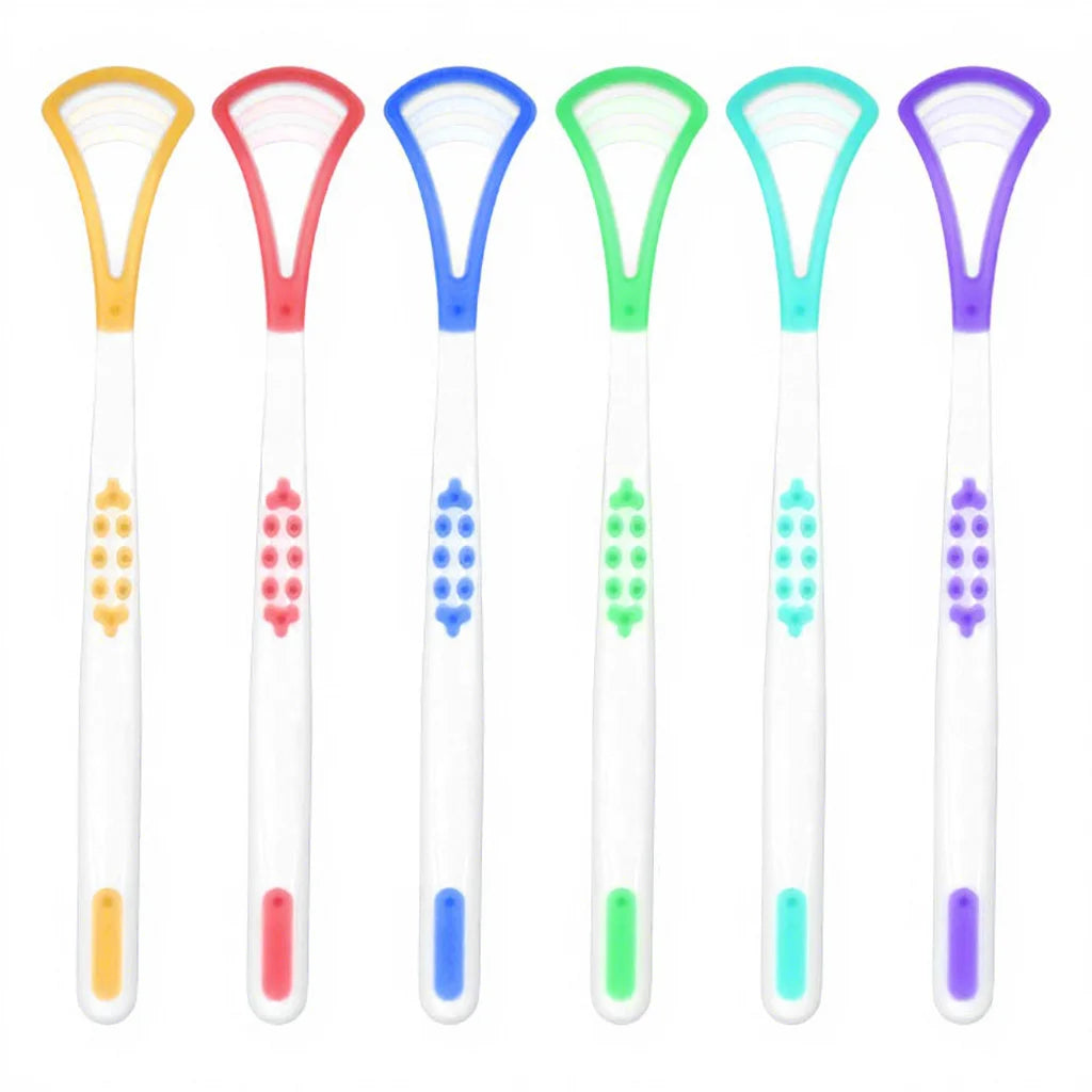 Portable Plastic Silicon Soft Bad Breath Tongue Scraper Tongue Cleaner for Tongue Coated