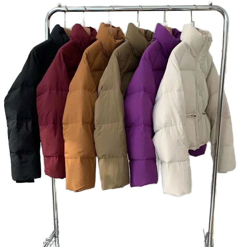 Korean Women's Winter Jacket 2024 Outdoor Short Jacket Winter Crop Puffer Jacket Women