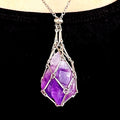 SC Hot Sale Punk Stainless Steel Necklace Crystal Stone Holder Necklace Vintage Adjustable Metal Net Necklace for Women