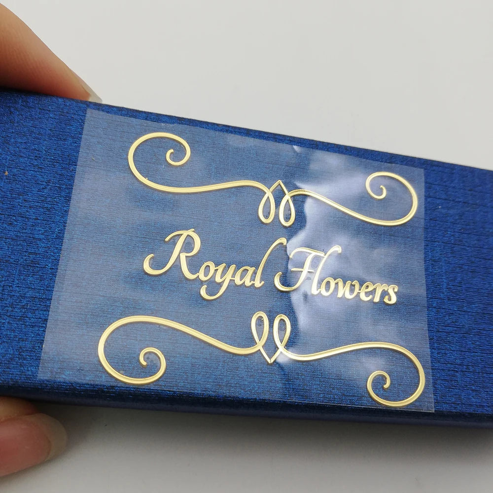 Hot Wholesale  Transfer Sticker  3D logo Electroplate Embossed Metal Stickers Gold Metallic Transfer Stickers