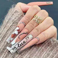Wholesale Acrylic Press on Nails Press on Nails With Box Faux Ongles Artificial Fingernails Wholesale Designer Logo Nail Charms