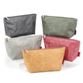 Custom Waterproof Tyvek Dupont Makeup Cosmetic Brushes Toiletry Bag Private Logo Customized Promotion Tyvek Zipper Pouch